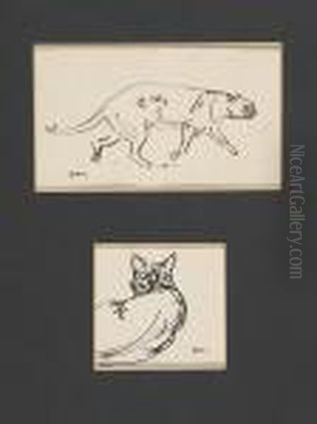 2 Bll.: Katzenstudien. - view 1