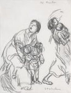 Mother And Child by Theophile Alexandre Steinlen