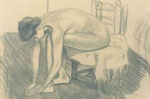 Nu A Sa Toilette by Theophile Alexandre Steinlen