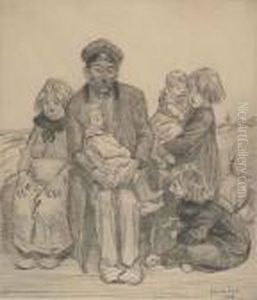 Les Demunis. 1914 by Theophile Alexandre Steinlen