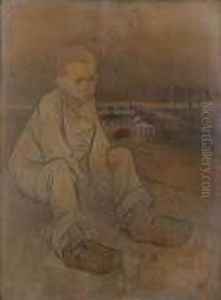 Jeune Paysan Assis by Theophile Alexandre Steinlen