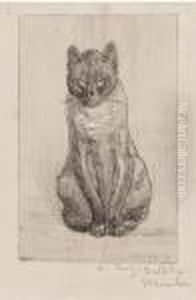 Chat Assis by Theophile Alexandre Steinlen