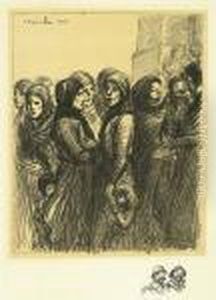 Les Soucis. by Theophile Alexandre Steinlen