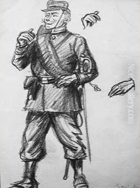 Soldat Francais Vers 1900 - view 1