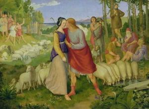 Jacob Meets Rachel, 1827 by Erwin Speckter
