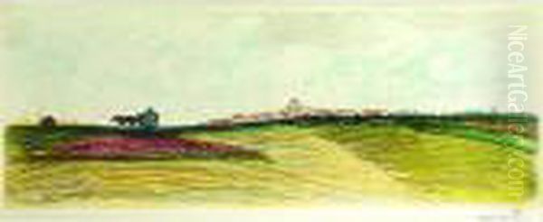 Paysage De Plaine Avec Une Charrette. - view 1