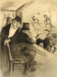 Two Men At The Theatre by Theophile Alexandre Steinlen