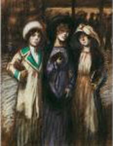 Les Trois Trottins by Theophile Alexandre Steinlen