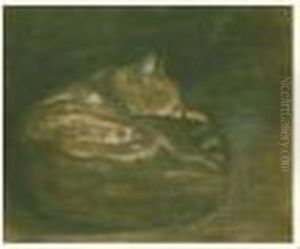 Le Chat Endormi by Theophile Alexandre Steinlen