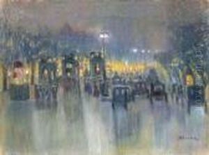 Fete Aux Champs Sous La Pluie by Theophile Alexandre Steinlen