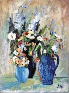 Trois Vases De Fleurs Trois Vases De Fleurs