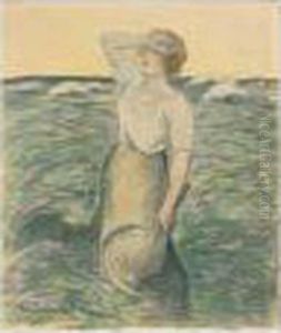 Paysanne Tenant Une Serpette by Theophile Alexandre Steinlen