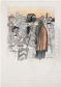 La Rencontre Au Restaurant by Theophile Alexandre Steinlen