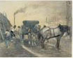 Le Chargement De La Charrette by Theophile Alexandre Steinlen