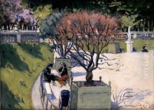Luxembourg Gardens by Theophile Alexandre Steinlen