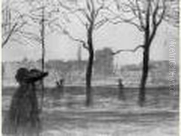 Silhouettes De Femmes Sur Les Quais De L'hotel De Ville - view 1