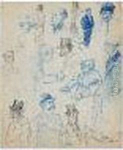Etudes De Tetes Et De Personnages by Theophile Alexandre Steinlen