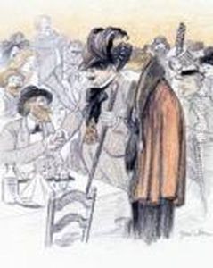 Restaurant by Theophile Alexandre Steinlen