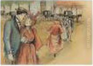 Les Amoureux Du Dimanche by Theophile Alexandre Steinlen