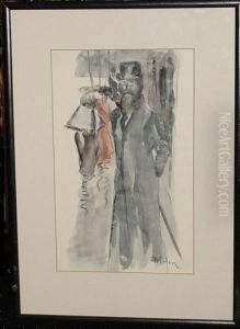 Street Scene by Theophile Alexandre Steinlen