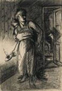 Femme Avec Bougie by Theophile Alexandre Steinlen