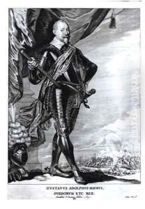 Portrait of Gustavus Adolphus the Great, King of the Swedes 1592-1632, 1650 by Pieter Claesz. Soutman