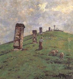 Calvary at Bodajk 1880-90 by Bela Spanyi