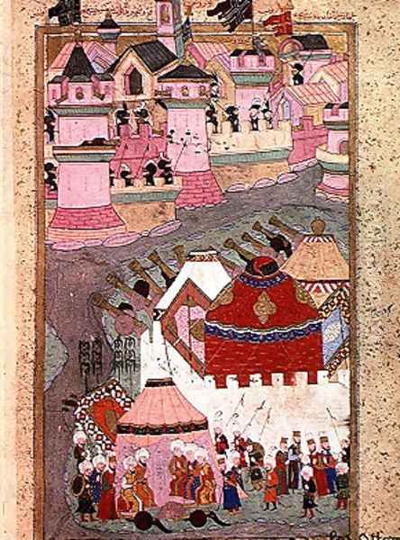 TSM H.1524 Siege of Vienna by Suleyman I 1494-1566 the Magnificent, in 1529, from the Hunername by Lokman, 1588 - view 1