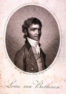 Portrait of Louis van Beethoven 1712-73 engraved by Johann Joseph Neidl 1776-1832 by Steinhauser, Georg Andreas