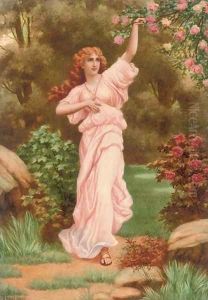Picking roses by Herbert Blande Sparks