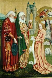 The Annunciation to Joachim and Anne, from the Dome Altar, 1499