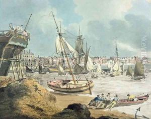 Harbour at Weymouth, Dorset, 1805 by John Thomas Seeres