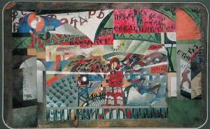 Stage design for an agitational performance, 1920 by M I Stepanov