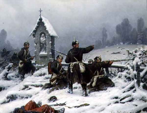 Winter Skirmish by a Shrine, 1846 - view 1