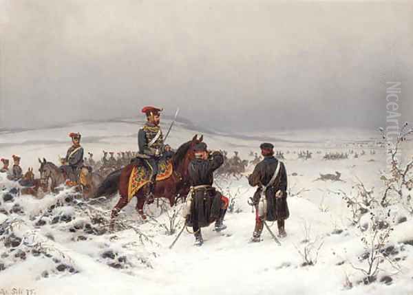 German cavalry in a winter landscape - view 1