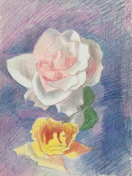Pink And Yellow Roses - view 1