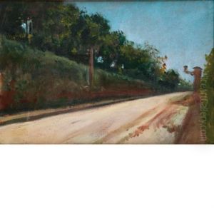 Landscape With Road And Hedge