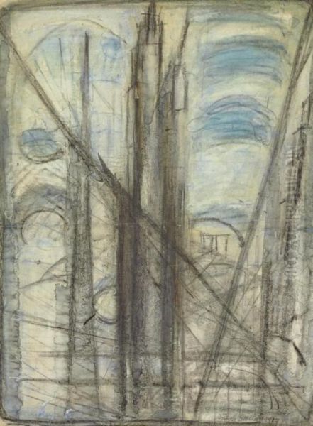 Brooklyn Bridge Study--new York Interpreted by Joseph Stella