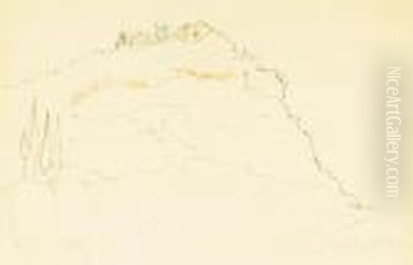 Landscape With Hills And Stucco Houses. - view 1