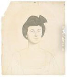 Portrait Of A Lady. by Joseph Stella