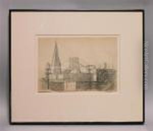 Cityscape With Bridge by Joseph Stella