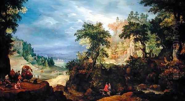 Landscape with travellers - view 1