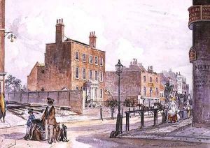 Crace XXXII-159 The Upper Road, Islington, at the corner of Cross Street by Robert Blemell Schnebbelie