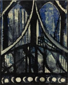 Study Of The Brooklyn Bridge by Joseph Stella