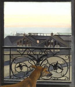 Dog On A Balcony, Paris Dog On A Balcony, Paris