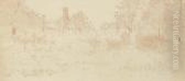 Landscape With Trees; Also A Companion Drawing - view 1