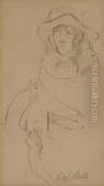 Portrait Of A Lady Wearing A Hat - view 1