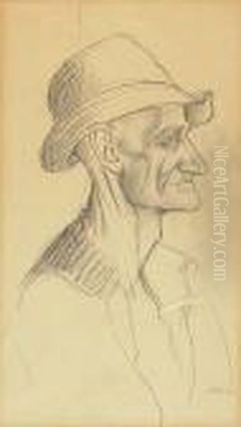 Profile Of Man With Hat - view 1