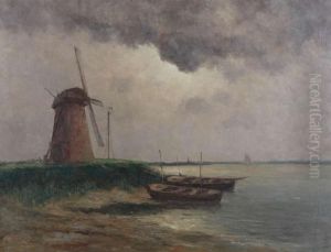 'matin Bord De L'escaut/moulin A Weert' by Romain Steppe