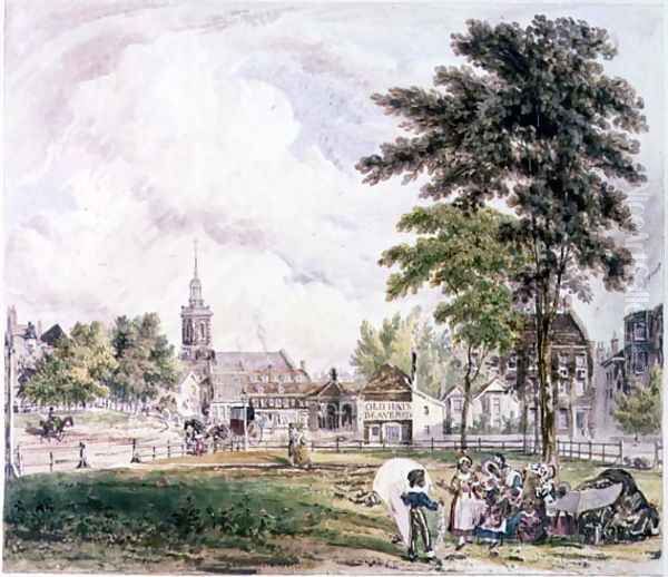 Islington Green: View towards the Church - view 1